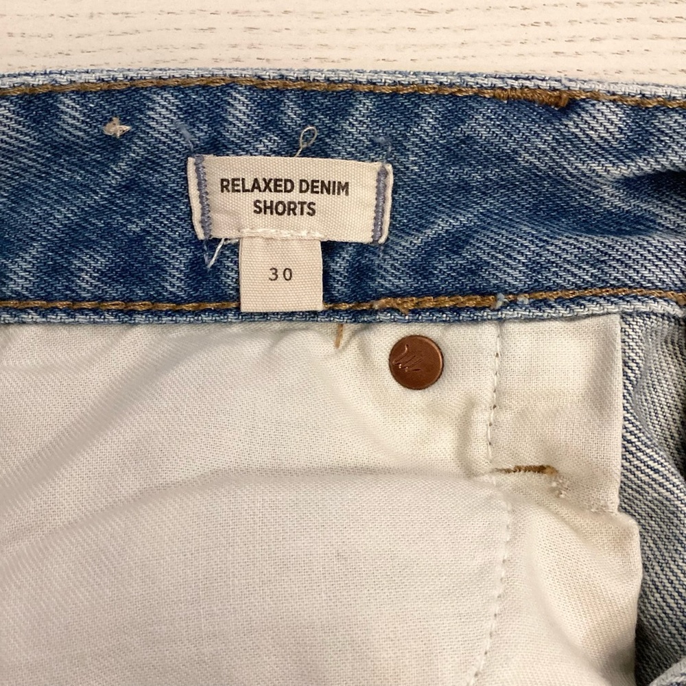 Madewell Relaxed 30 (US 10) Denim Distressed Shorts Women’s High Rise ND697 - Picture 9 of 14